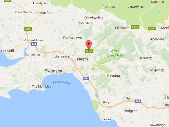 Map showing The Riverside